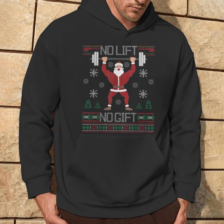 No Lift No Ugly Christmas Jumper Gym Santa Kapuzenpullover Lebensstil