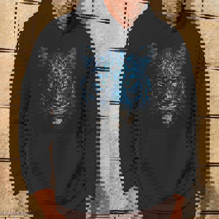 Obra De Arte Tigre Ojos Azules Arte Animal Tigre Sudadera Estilo de vida