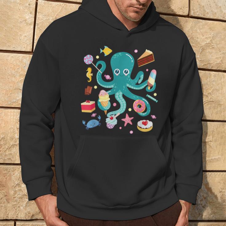 Octopus Cake Tentacle Sea Animals Children's Kapuzenpullover Lebensstil