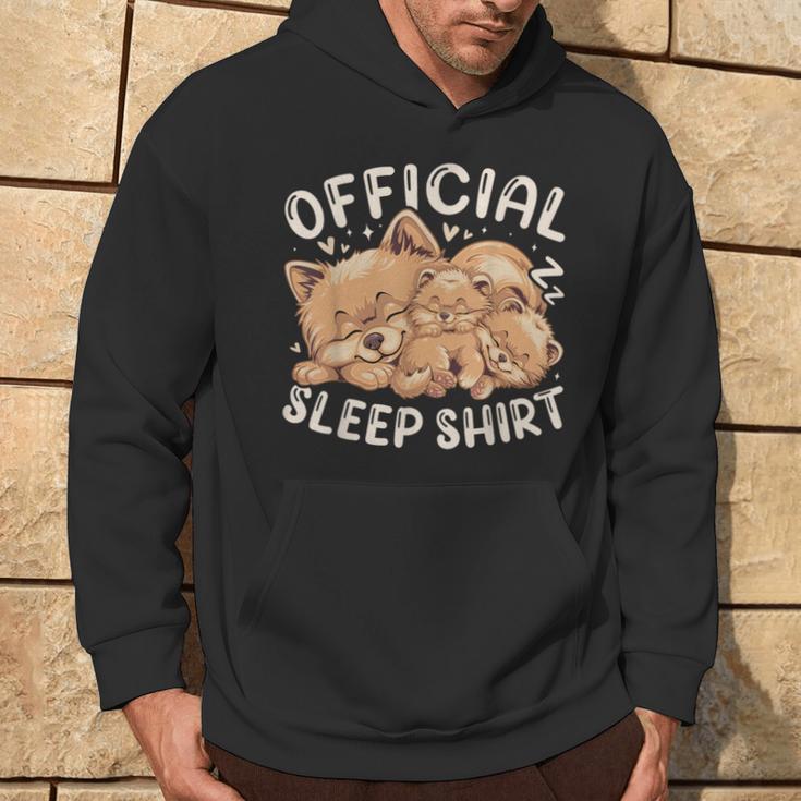 Official Sleep Pomeranian Dog With Puppy Kapuzenpullover Lebensstil