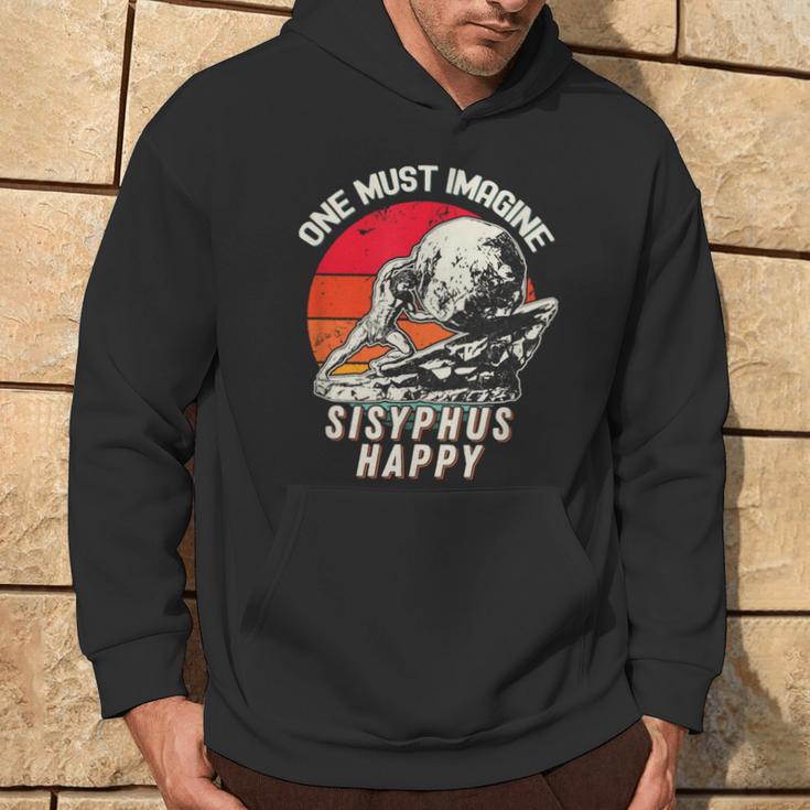 One Must Imagine Sisyphus Happy Cool Sisyphus Meme Kapuzenpullover Lebensstil