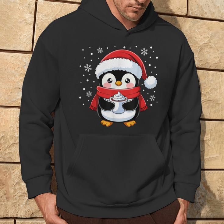 Penguin Christmas Santa Claus Cute Penguin Love Kapuzenpullover Lebensstil