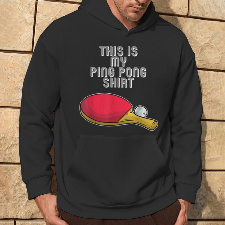 Ping Pong Hobby Table Tennis Slogan Kapuzenpullover Lebensstil