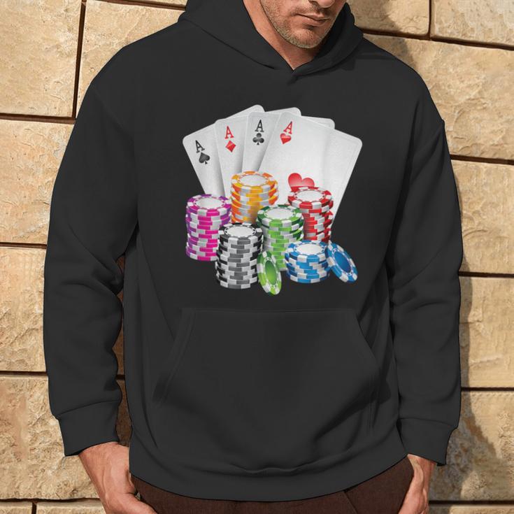 Poker Gambling Game Cards Chips Casino Poker Kapuzenpullover Lebensstil