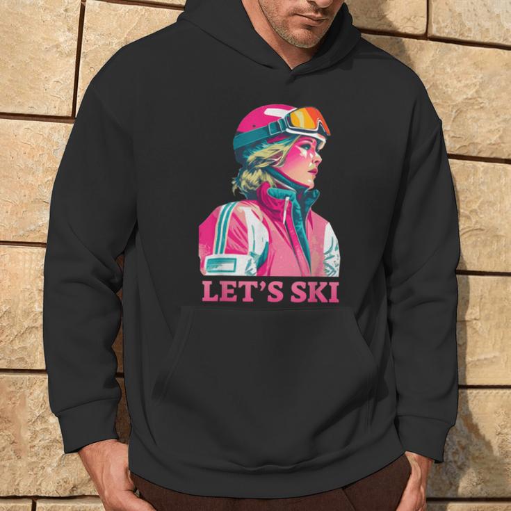 Retrointage Ski 80Er 90Er Jahre Skifahren Outfit Herren Damen Kapuzenpullover Lebensstil