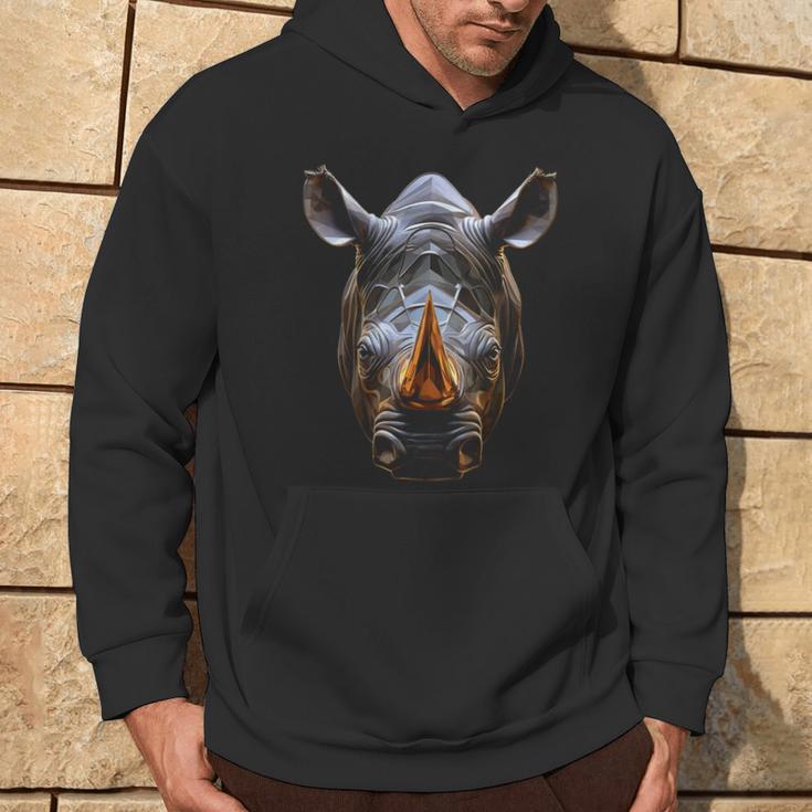 Rhino Polígono Arte Animal Ilustración Gráfico Rinoceronte Sudadera Estilo de vida