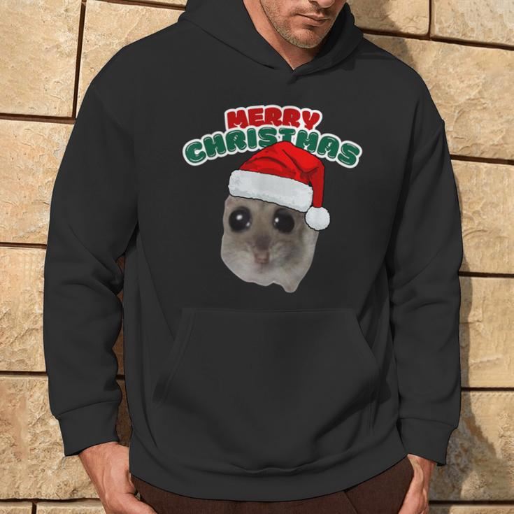 Sad Hamster With Christmas Wishes Kapuzenpullover Lebensstil