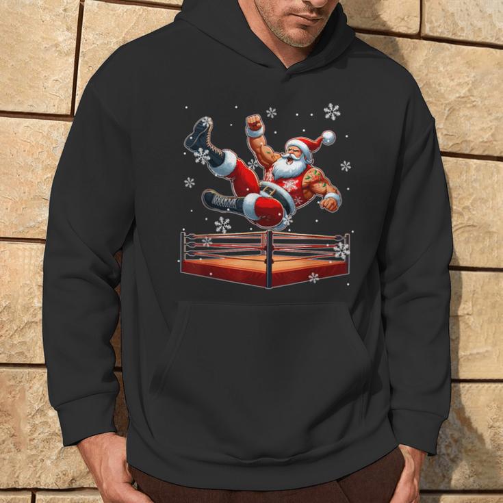 Santa Wrestling Christmas Wrestler Matching Sport Lover Kapuzenpullover Lebensstil