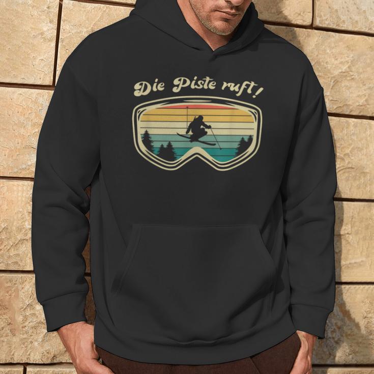 Skifahrer Herrenintage Skifahren Skifahrer Geschenk Kapuzenpullover Lebensstil