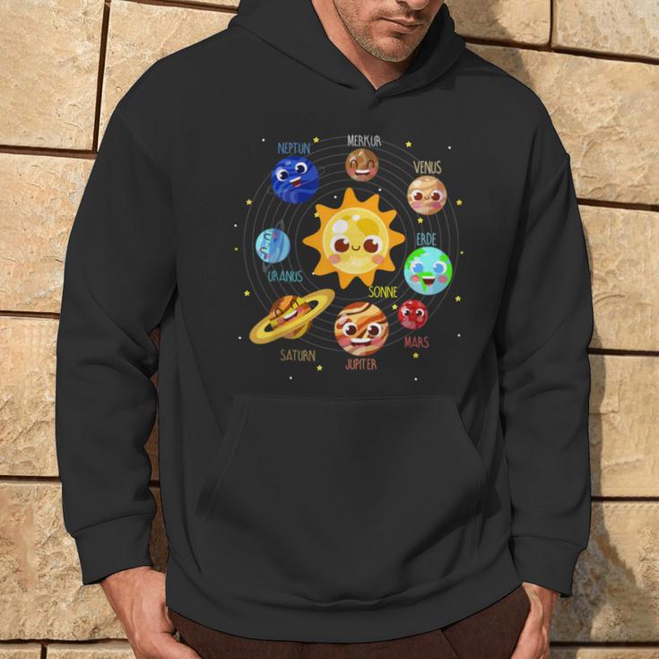 Sonnensystem Planet Weltraum Planeten Kinder Astronaut Kapuzenpullover Lebensstil