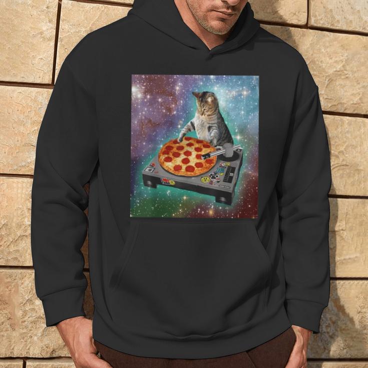 Space Galaxy Universe Cat Pizza Dj Cute Cosmic Kapuzenpullover Lebensstil