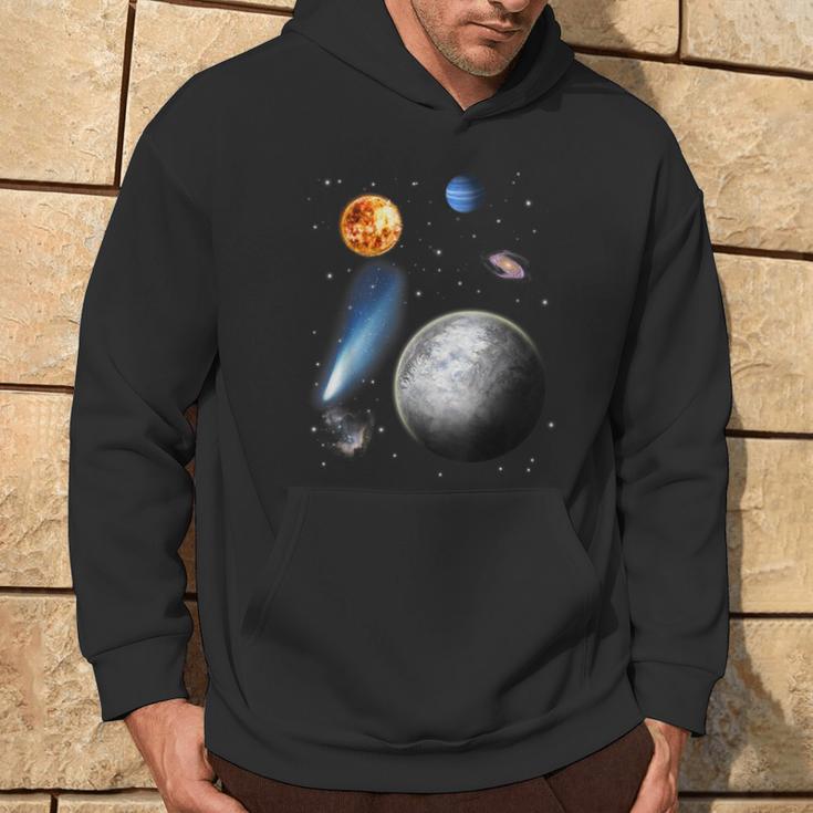 Space Motif Universe Stars Solar System Planets Sun Kapuzenpullover Lebensstil