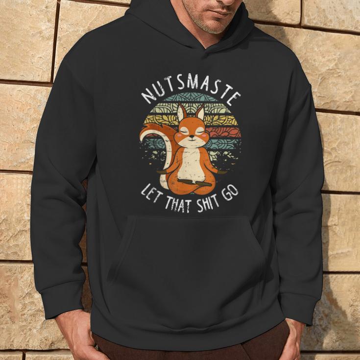 Squirrel Nutsmaste Yoga Meditation Retrointage Kapuzenpullover Lebensstil