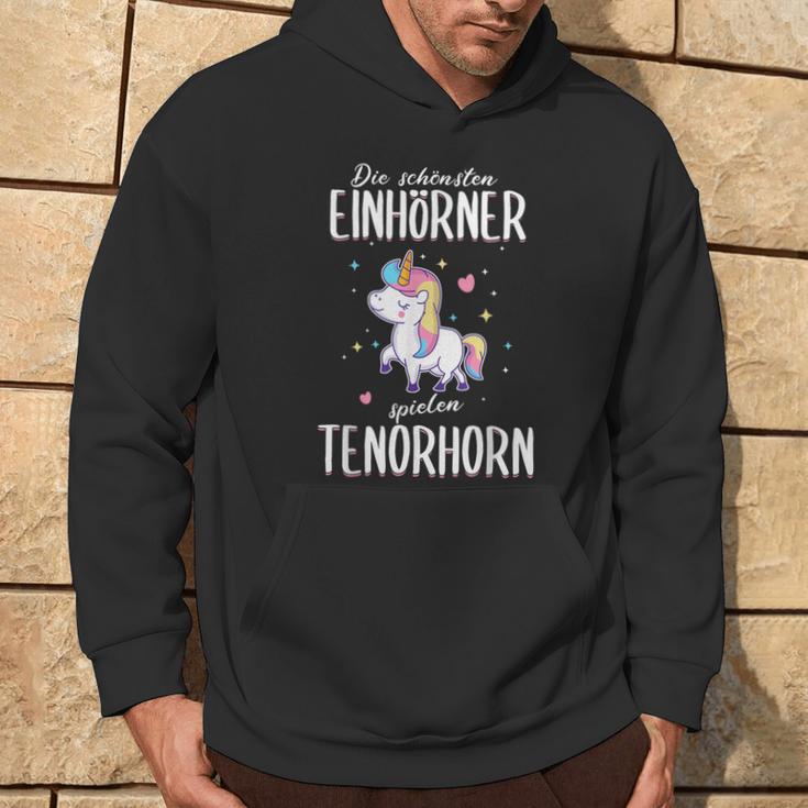 Tenor Horn Tenor Hornist Unicorn Slogan Idea Kapuzenpullover Lebensstil