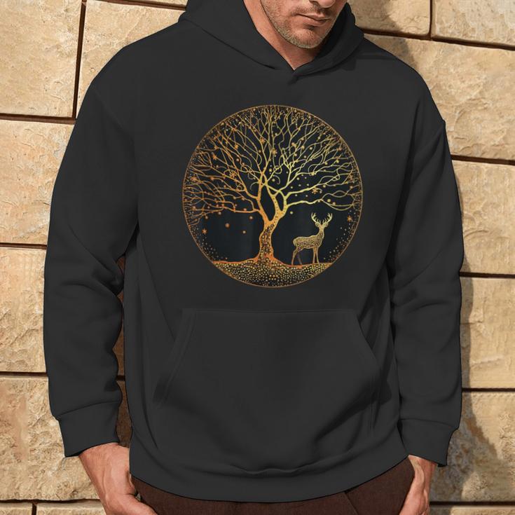 Tree Of Life Tree Of Life Yoga Meditation Tree Deer Kapuzenpullover Lebensstil