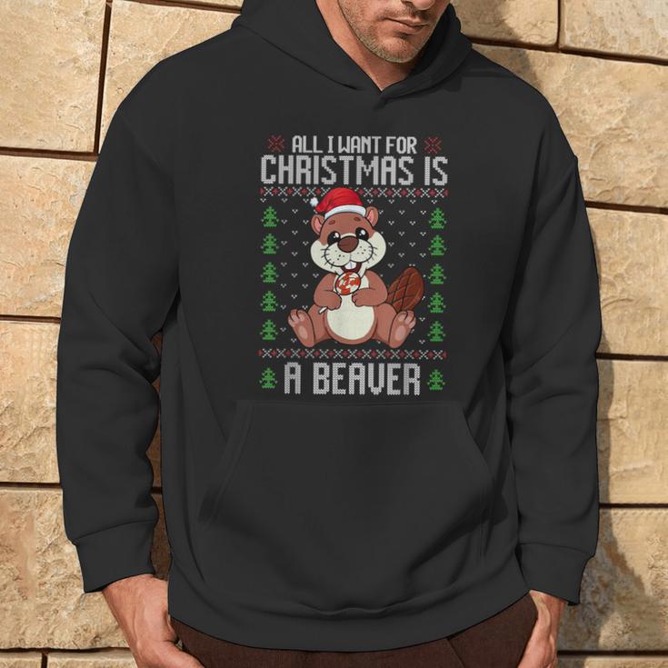 Ugly Xmas Sweater Christmas Beavers Lover Kapuzenpullover Lebensstil