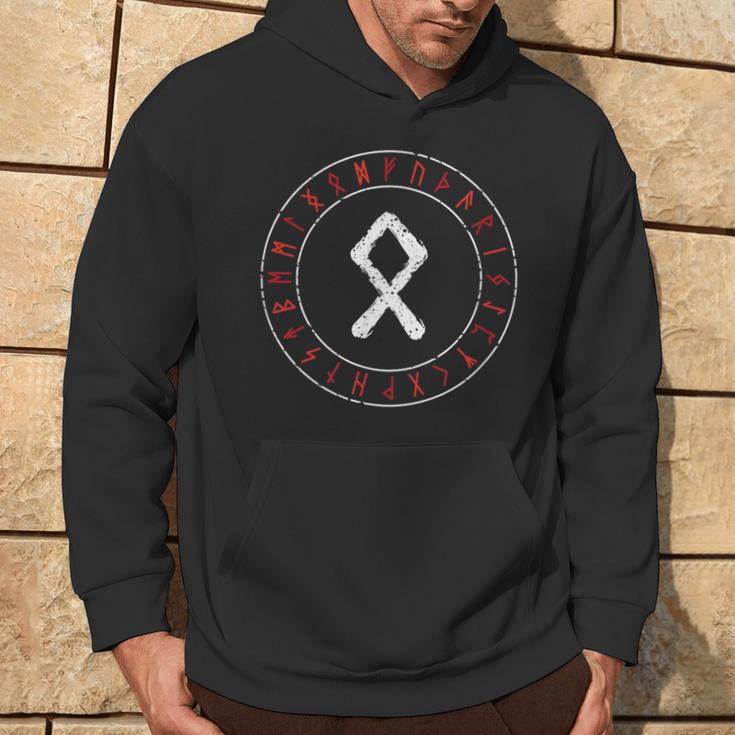 Viking Rune Othala Runic Circle Nordic Mythology Celtic Kapuzenpullover Lebensstil