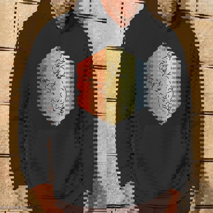 Vintage Handballer Dibujo Handball Lover Sudadera Estilo de vida