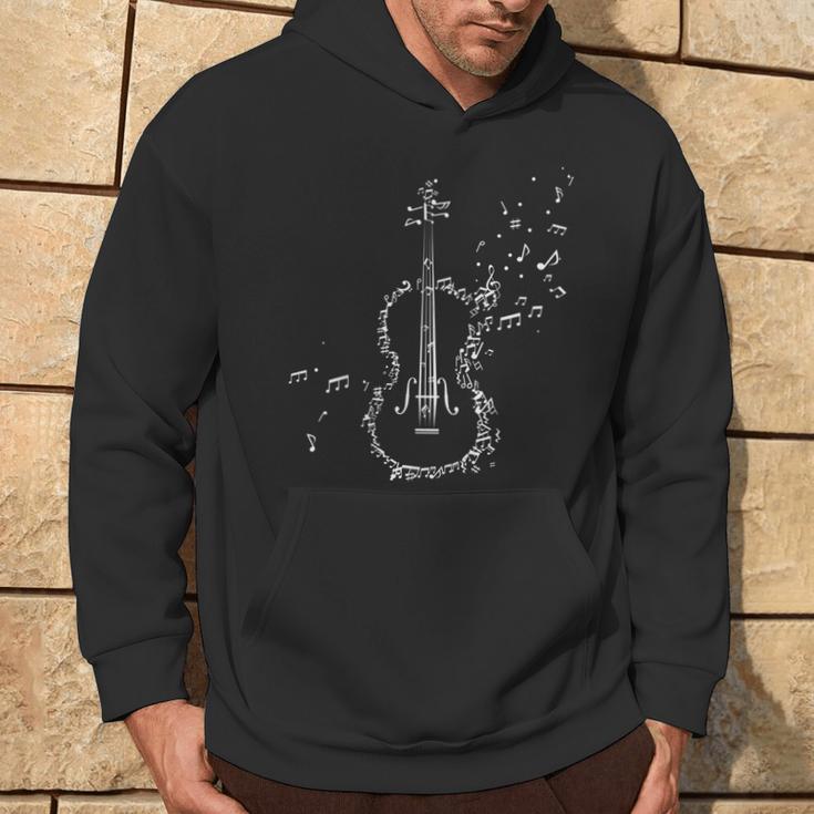 Violin &Iolin Music Notes Musician Kapuzenpullover Lebensstil