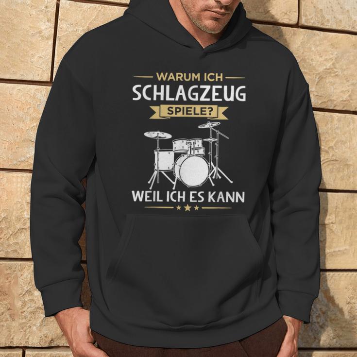 Warum Ich Drums Spiele Drummer Kapuzenpullover Lebensstil