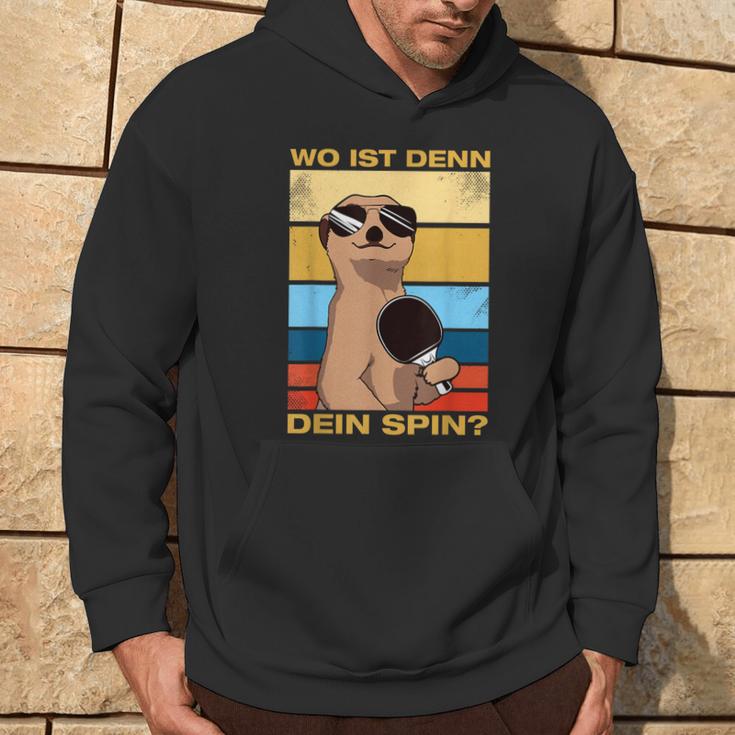 Where's Dein Spin Table Tennis Table Tennis Player Kapuzenpullover Lebensstil