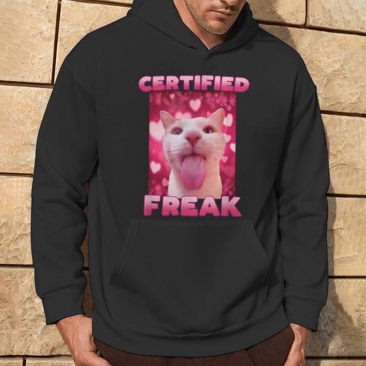 Zertifiziertes Freak Cat Meme Kapuzenpullover Lebensstil