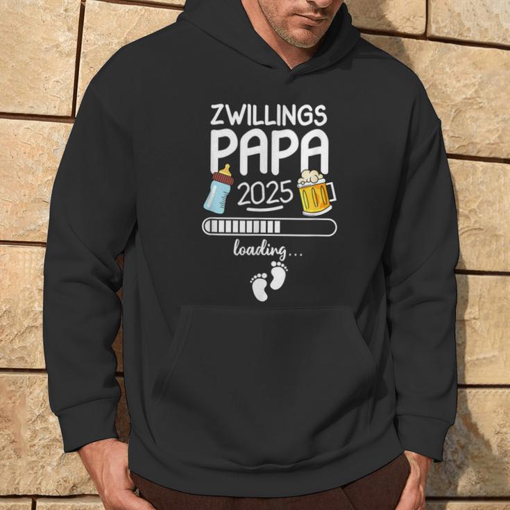 Zwillingspapa 2025 Loading Werdender Papa Announcement Kapuzenpullover Lebensstil