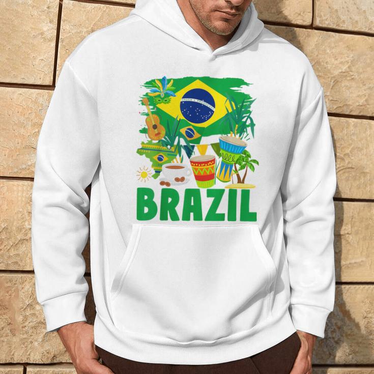 Brazil Flag Outfit Idea For Children Brazil & Brazilian Flag Yellow Kapuzenpullover Lebensstil