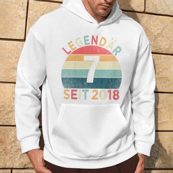 Children's 7Th Birthday Legendary Since 2018Intage 7 Years Old Kapuzenpullover Lebensstil