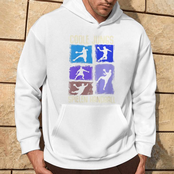 Children's Cool Boys Playing Handball Handball Player Kapuzenpullover Lebensstil