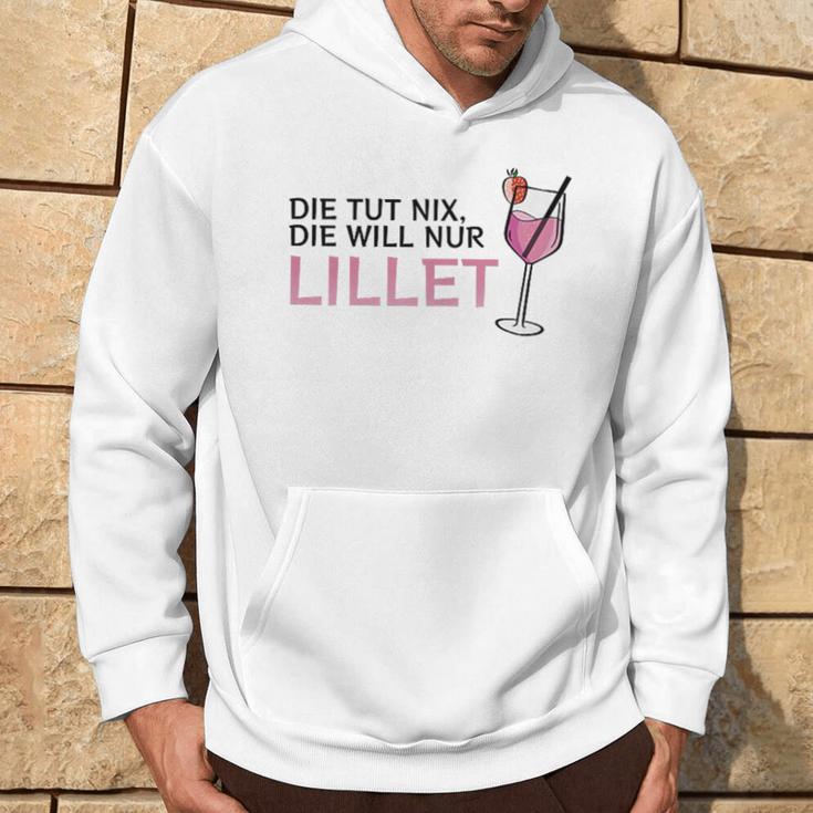 Die Tut Nix Die Will Nur Lillet Fan Summer Cocktail Party Kapuzenpullover Lebensstil