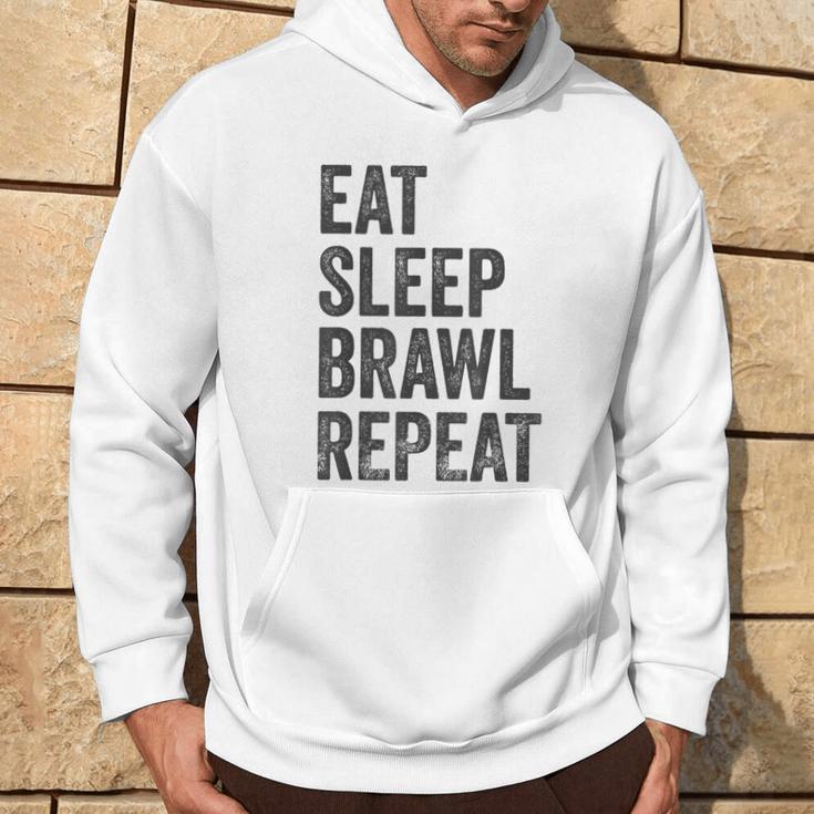 Eat Sleep Brawl Repeat Brawler ideo Player Gray Kapuzenpullover Lebensstil