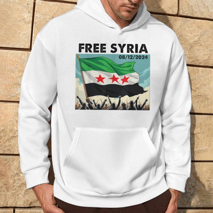 Free Syria Syria Revolution Freedon Flag Blue Kapuzenpullover Lebensstil