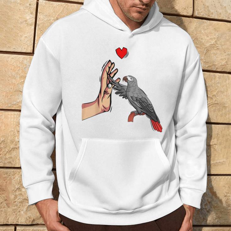 Grey Parrot Love Parrot Heart Bird Kapuzenpullover Lebensstil