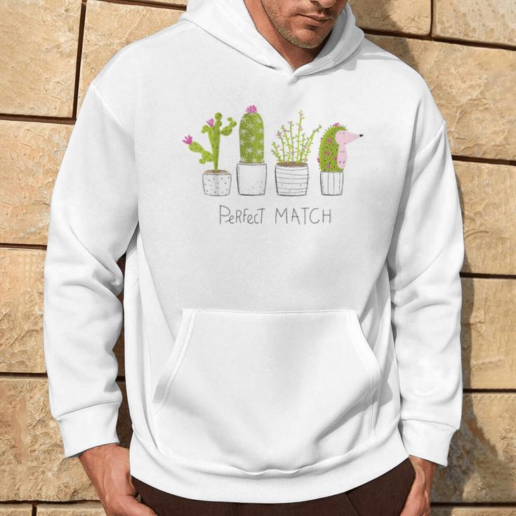 Hedgehog Hedgehog Perfect Match Cacti Kapuzenpullover Lebensstil