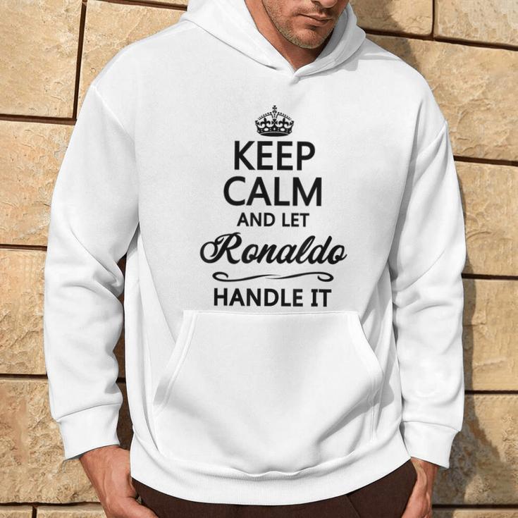 Keep Calm And Let Ronaldo Handle It Name Gray Kapuzenpullover Lebensstil