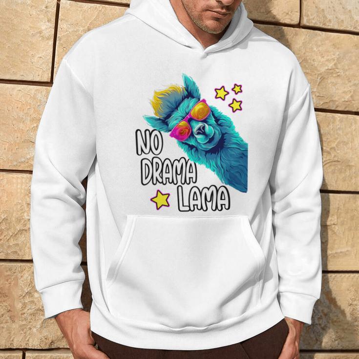 Lama No Drama With Sunglasses Cool Saying Alpaca Kapuzenpullover Lebensstil