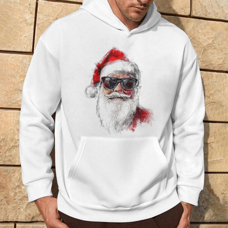 Santa Claus Christmas Graphic X-Mas Sunglasses Santa Kapuzenpullover Lebensstil