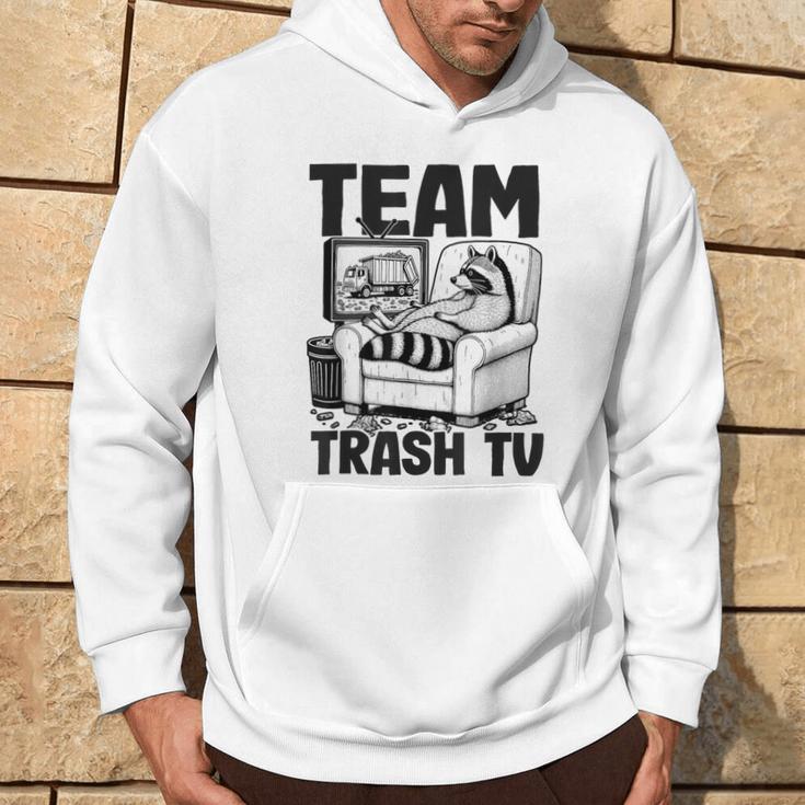 Team Trash Tv Raccoon Gray Kapuzenpullover Lebensstil