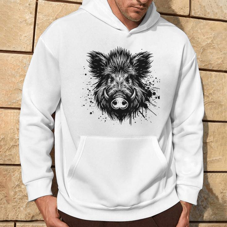 Wild Boar Boar Hunting Hunter Wild Boar Green Kapuzenpullover Lebensstil