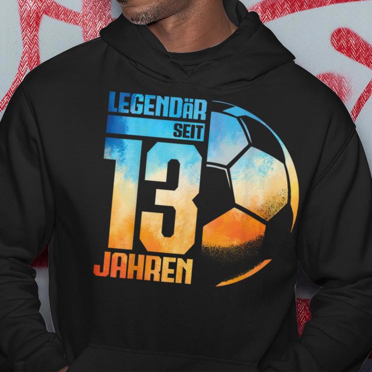 13Th Birthday Decoration Football Player 13 Years Boy Nager Kapuzenpullover Lustige Geschenke