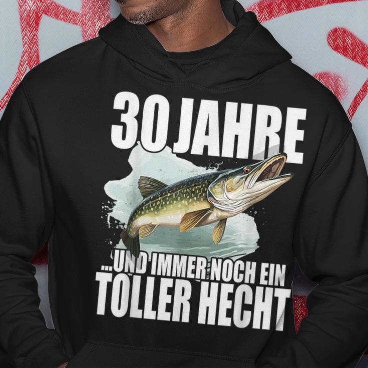 30 Jahre Und Noch Ein Toller Hecht Angler Birthday Kapuzenpullover Lustige Geschenke