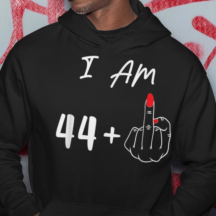 I Am 44 Plus 1 Middle Finger For A 45Th Birthday Kapuzenpullover Lustige Geschenke