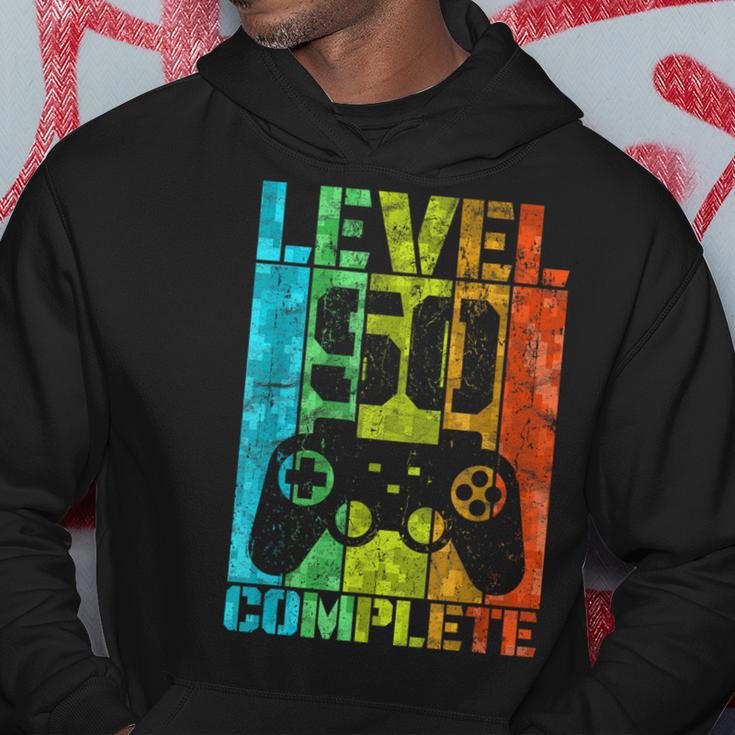 50Th Birthday Man Gamer Level Complete 50 Years Kapuzenpullover Lustige Geschenke