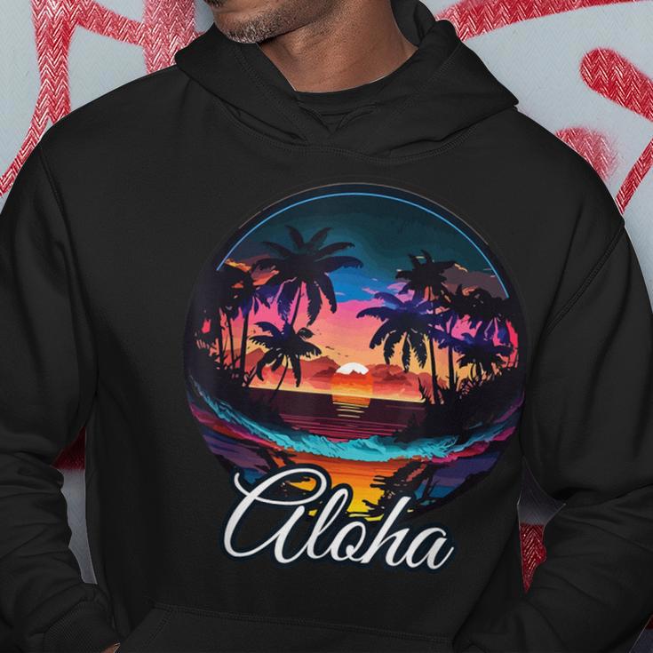 Aloha Hawaii The Hawaiian Island Palm Beach Maui Kauai Kapuzenpullover Lustige Geschenke