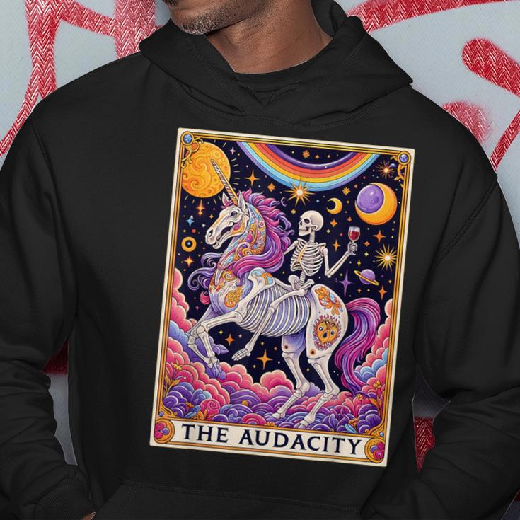 The Audacity Tarotkarte Regenbogen Skelett Einhorn Liebhaber Kapuzenpullover Lustige Geschenke