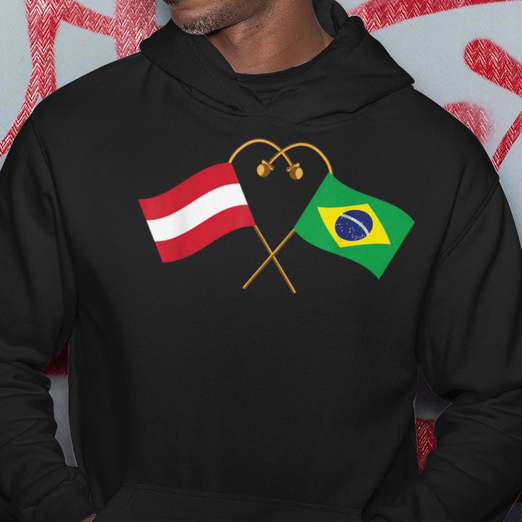 Austria Flag Brazilian Flag Austria Brazil Kapuzenpullover Lustige Geschenke