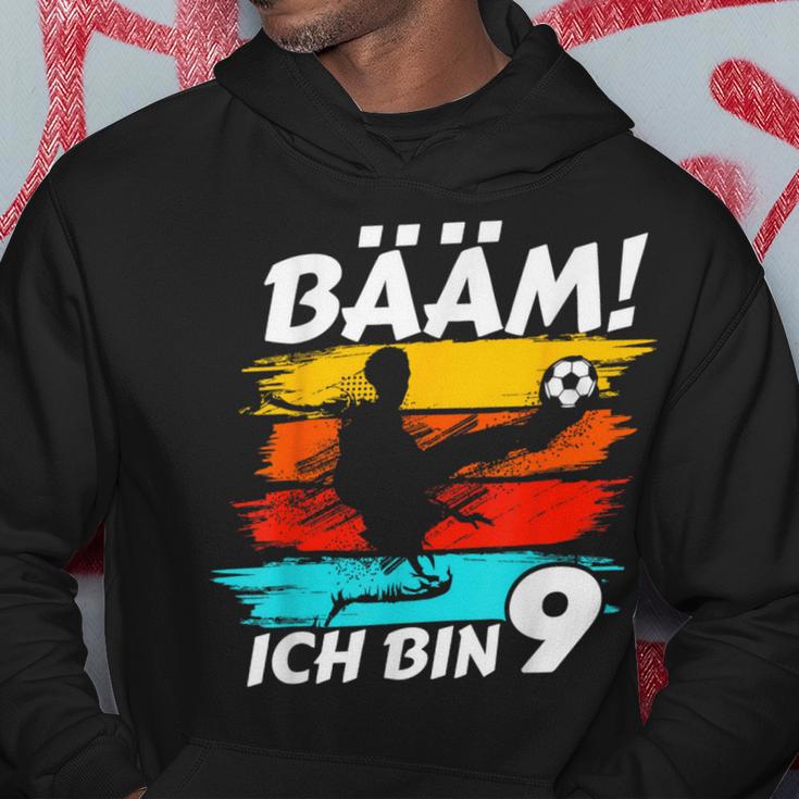 Bääm Ich Bin 9 Geburtstag Junge 9 Jahre Fussball Geschenk Kapuzenpullover Lustige Geschenke