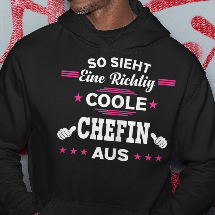 Beste Chefin So Sieht Eine Richtig Coole Chefin German Kapuzenpullover Lustige Geschenke