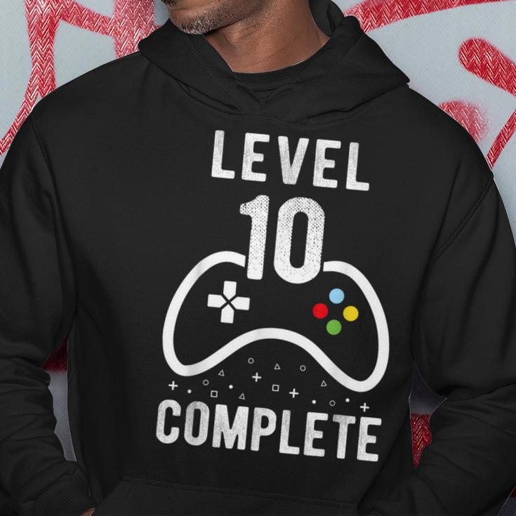 Birthday Boy 10 Years Gamer Level 10 Complete Kapuzenpullover Lustige Geschenke